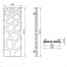 Rysunek techniczny Coral LED 1615 x 590